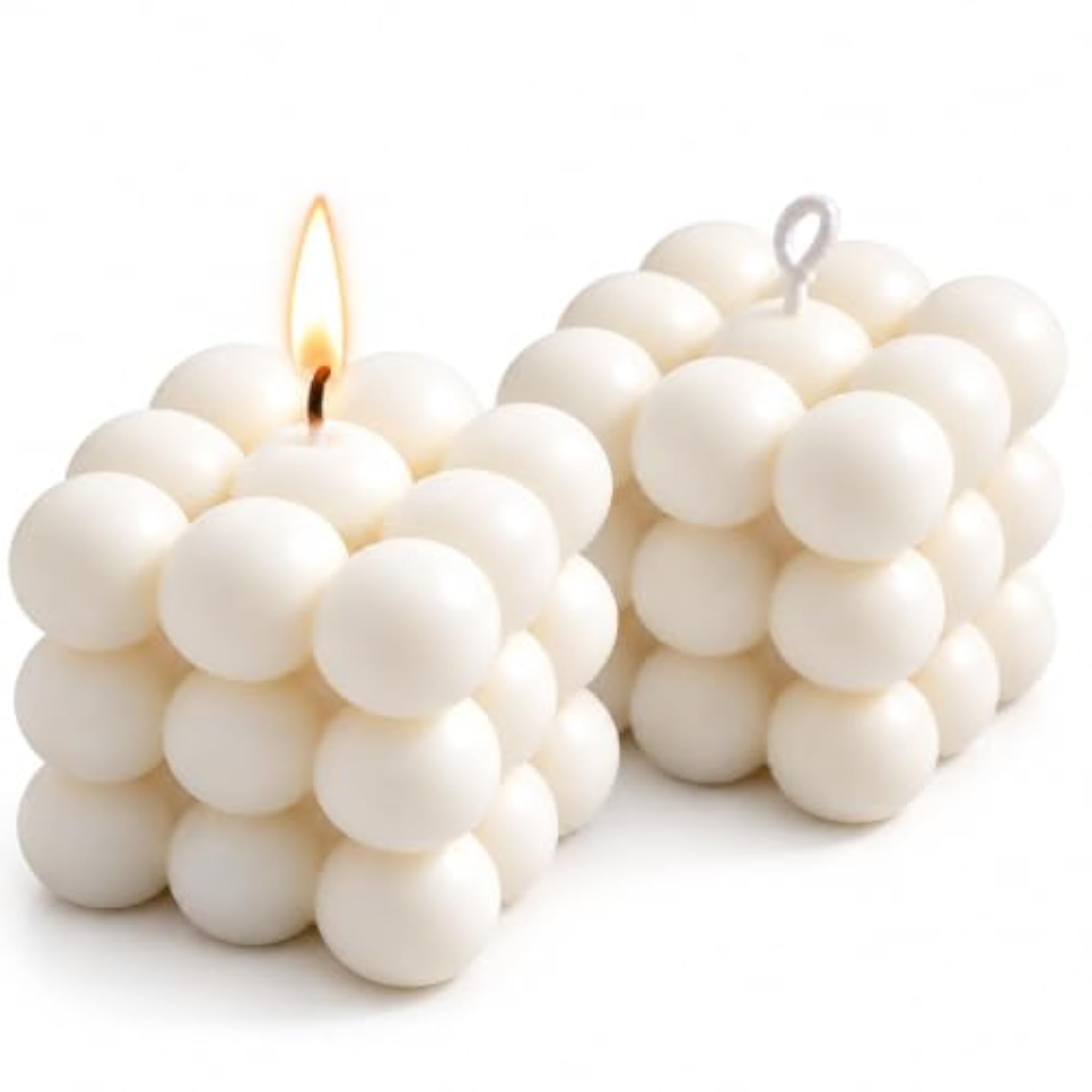 Bubble Cube Candle, Pack of 2, Decorative Scented Candles